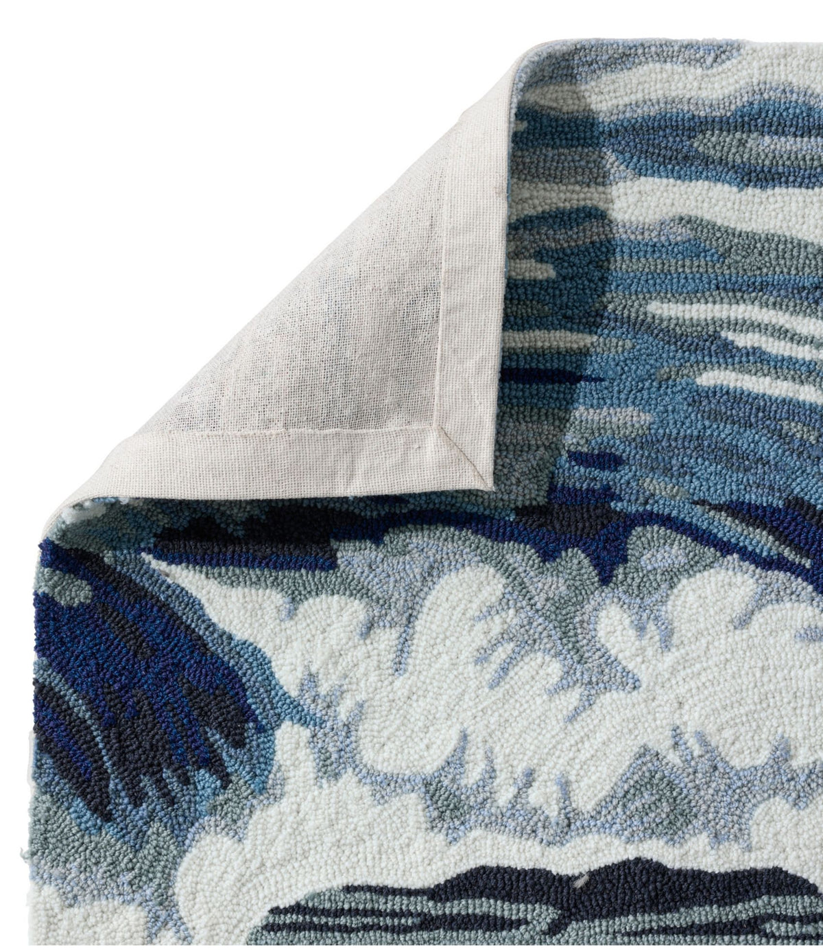 L.L.Bean Indoor/Outdoor Vacationland Rug, Ocean Waves Multi