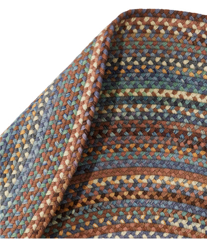 L.L.Bean L.L.Bean Braided Wool Rug, 6' Diam. Burnt Sienna Multi
