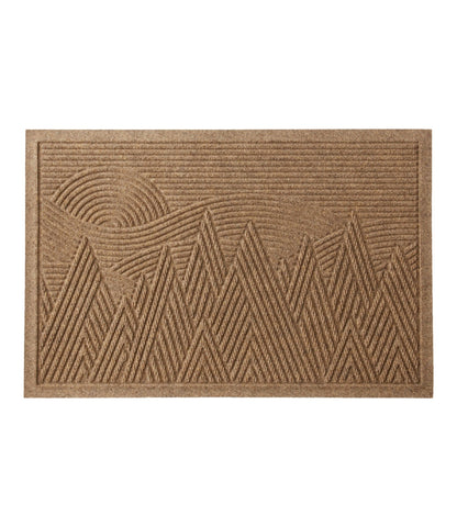 L.L.Bean Everyspace Recycled Waterhog Doormat, Mountain Scene Camel