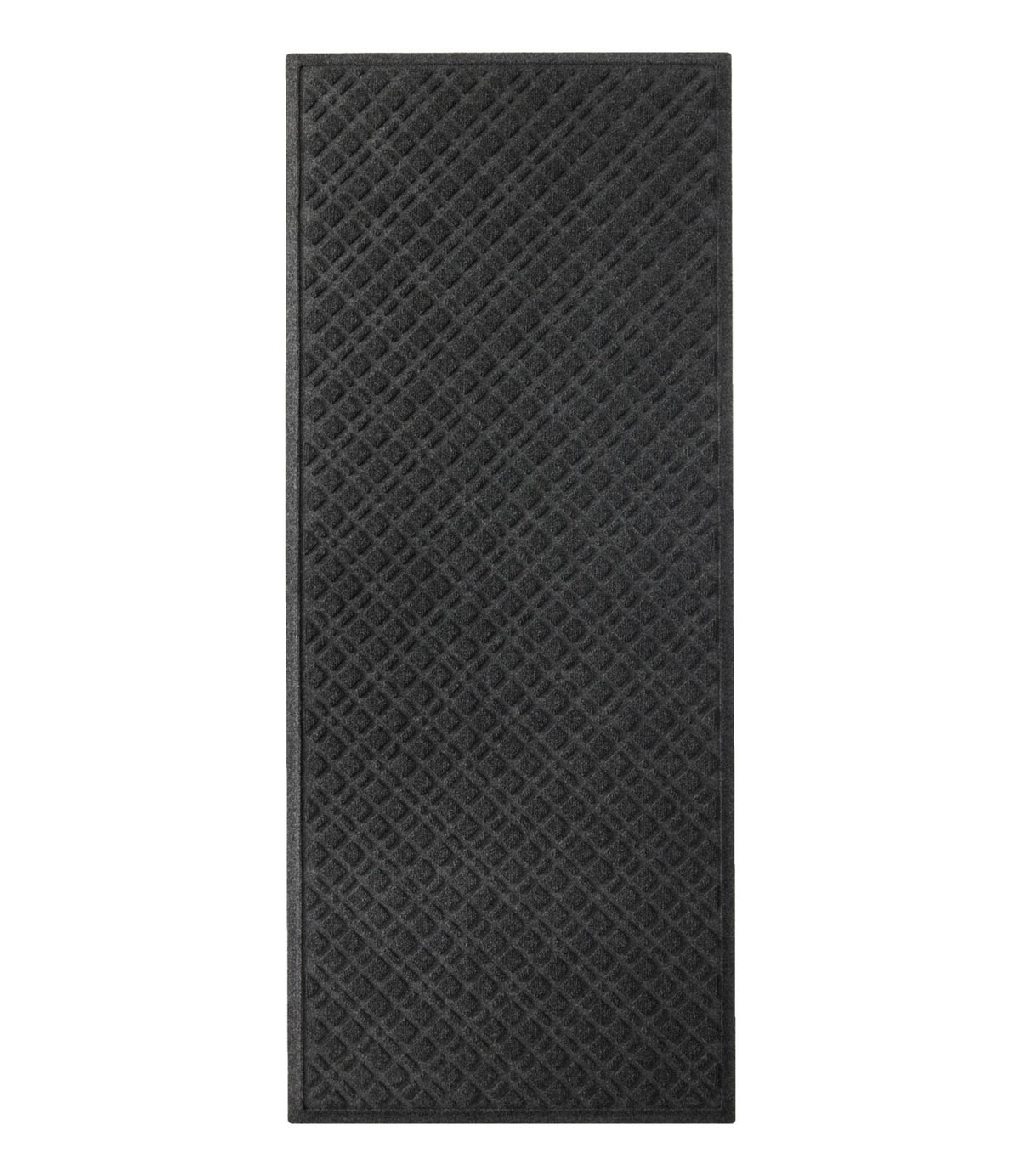 L.L.Bean Heavyweight Recycled Waterhog Mat, Runner, Plaid Graphite