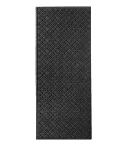 L.L.Bean Heavyweight Recycled Waterhog Mat, Runner, Plaid Graphite