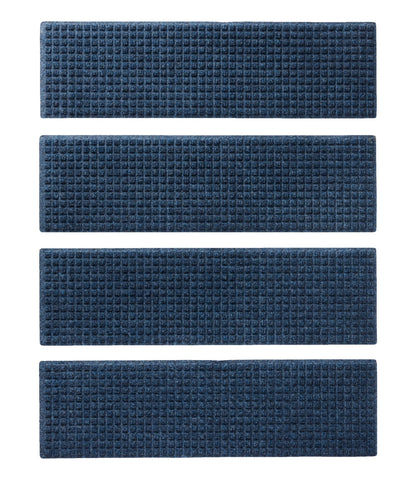 L.L.Bean Everyspace Recycled Waterhog Mat, Stair Treads, Set of Four Navy