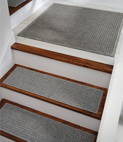 L.L.Bean Everyspace Recycled Waterhog Mat, Stair Treads, Set of Four Navy