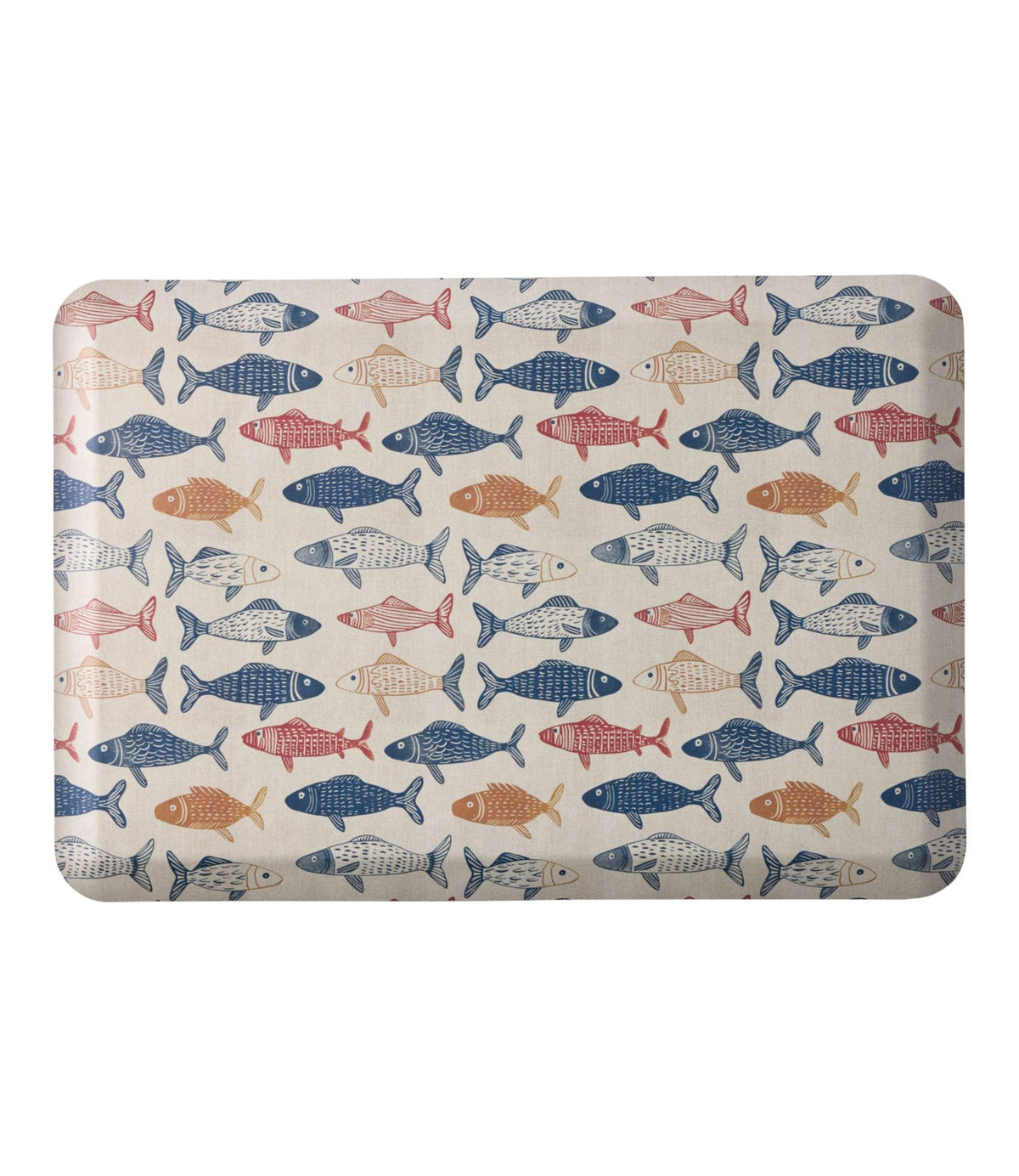 L.L.Bean Happy Feet Comfort Mat, Fish Multi