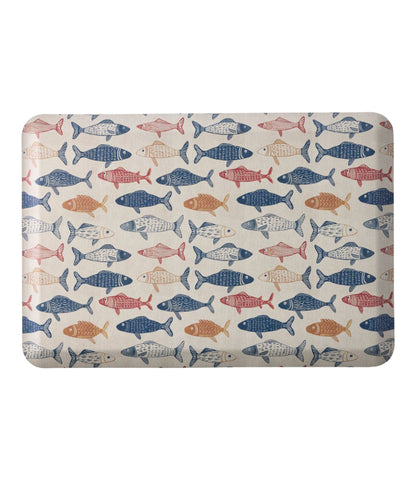 L.L.Bean Happy Feet Comfort Mat, Fish Multi