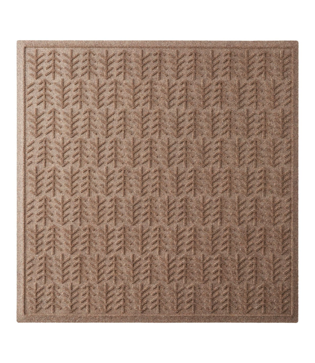 L.L.Bean Everyspace Recycled Waterhog Mat, Square, Trees Camel