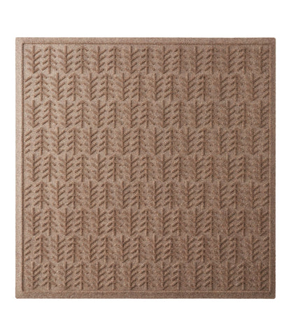 L.L.Bean Everyspace Recycled Waterhog Mat, Square, Trees Camel