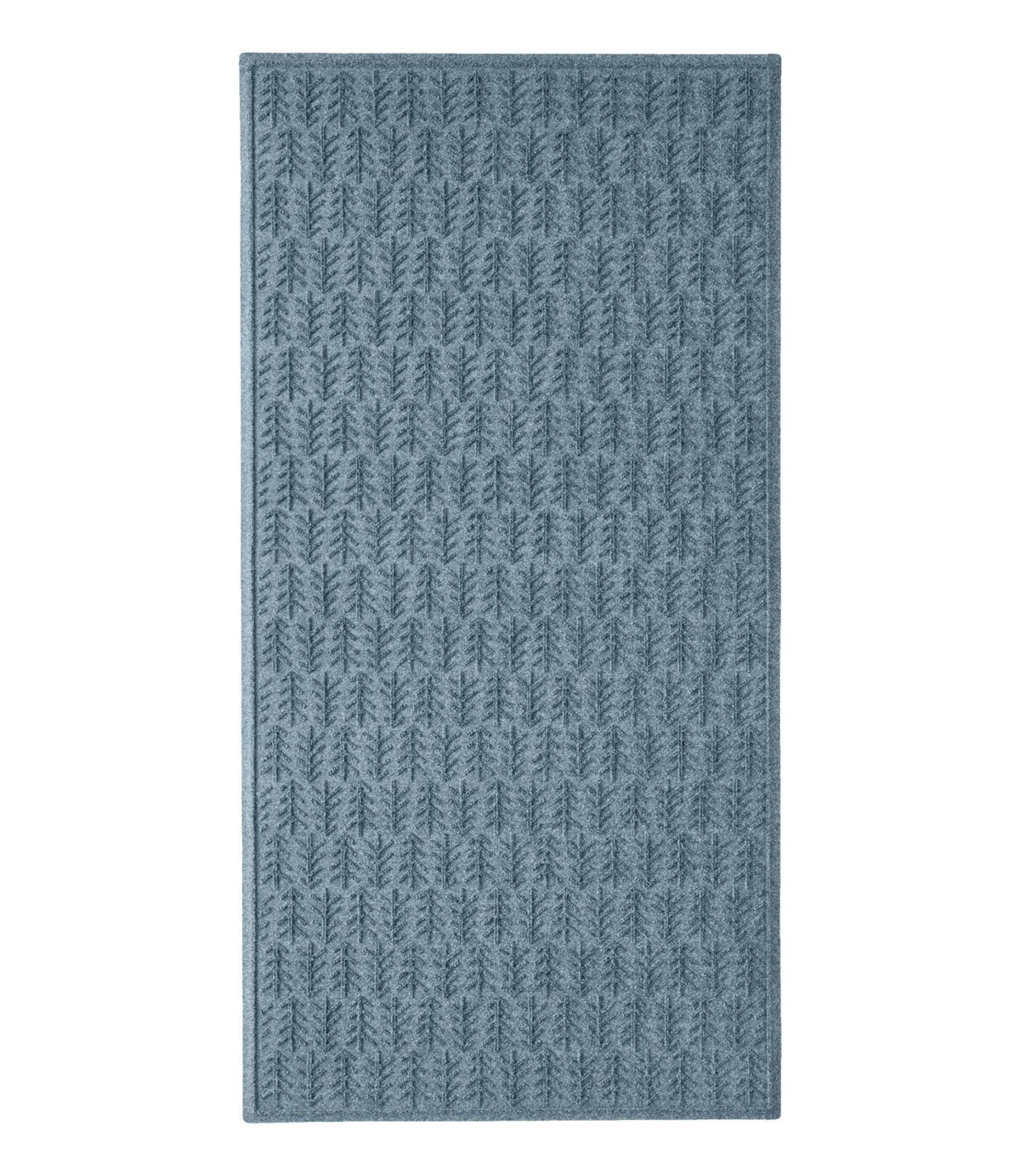 L.L.Bean Everyspace Recycled Waterhog Mat, Trees, 3' Wide Bluestone