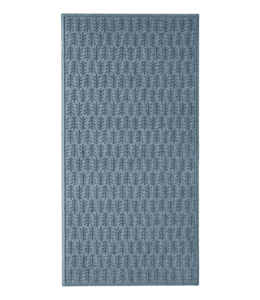 L.L.Bean Everyspace Recycled Waterhog Mat, Trees, 3' Wide Bluestone