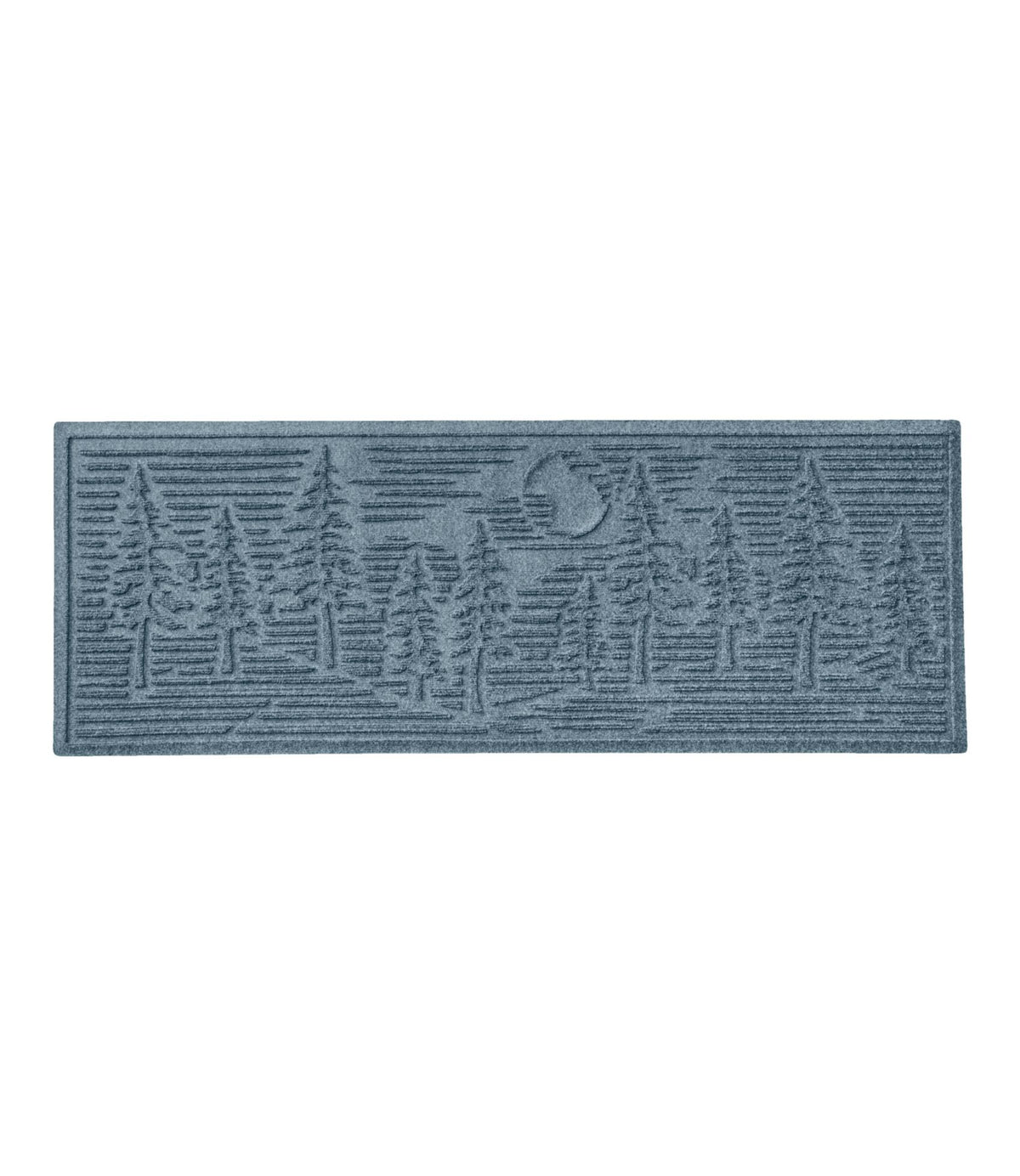 L.L.Bean Everyspace Recycled Waterhog Wide Doormat, Pine Trees Bluestone