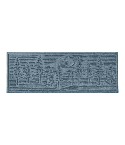 L.L.Bean Everyspace Recycled Waterhog Wide Doormat, Pine Trees Bluestone