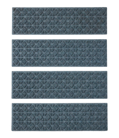 L.L.Bean Everyspace Recycled Waterhog Mat, Stair Treads, Set of Four, Tiles Bluestone