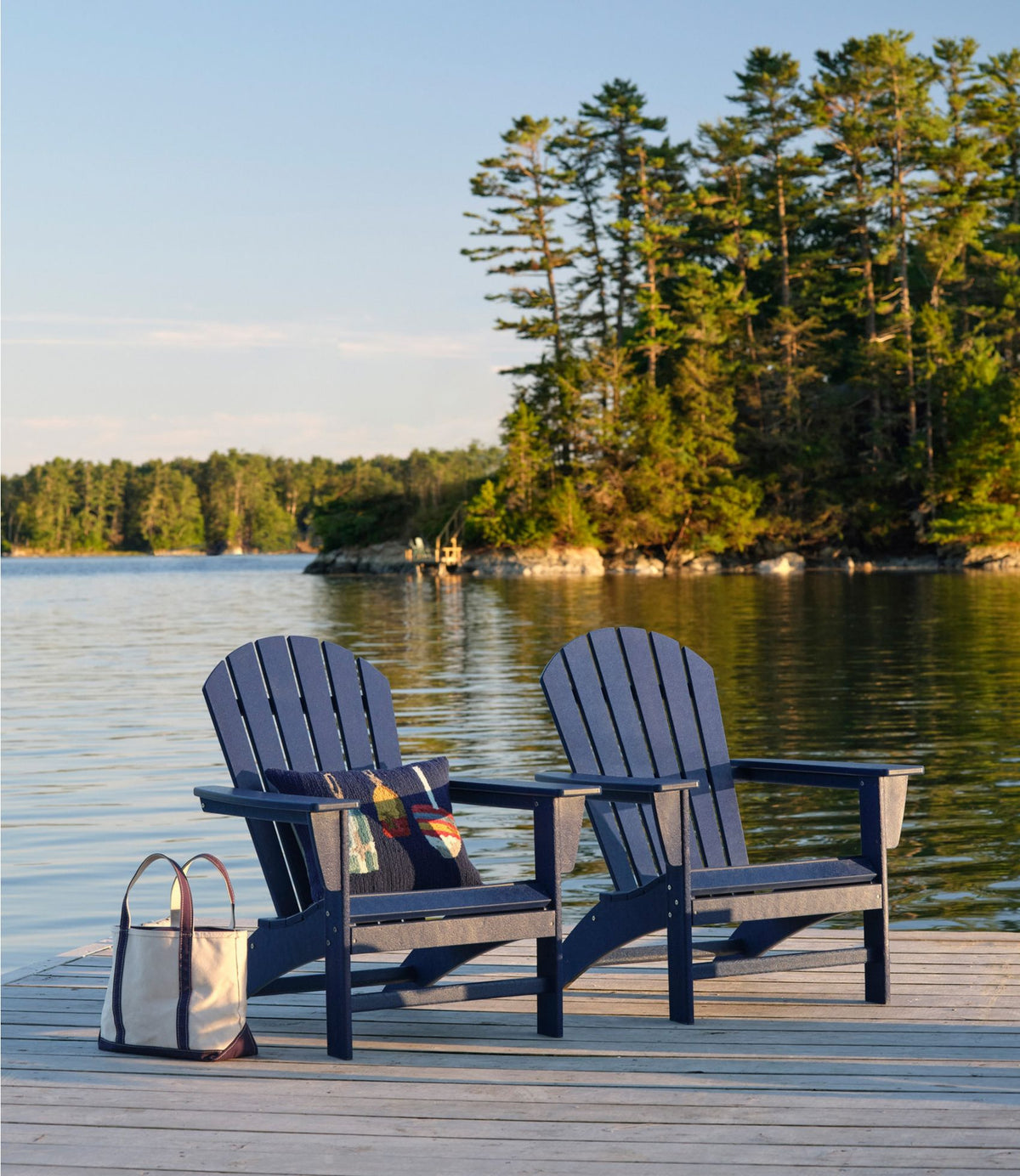 L.L.Bean All-Weather Waterfall Adirondack Chair Classic Navy