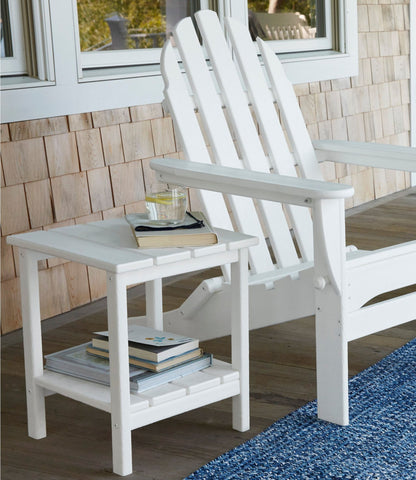 L.L.Bean All-Weather Square Side Table Classic Navy
