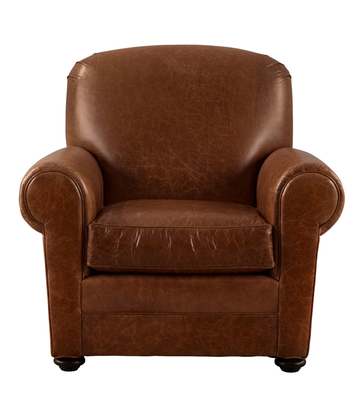 L.L.Bean Bean's Leather Lodge Chair Chestnut Brown