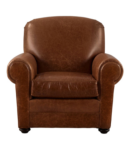 L.L.Bean Bean's Leather Lodge Chair Chestnut Brown