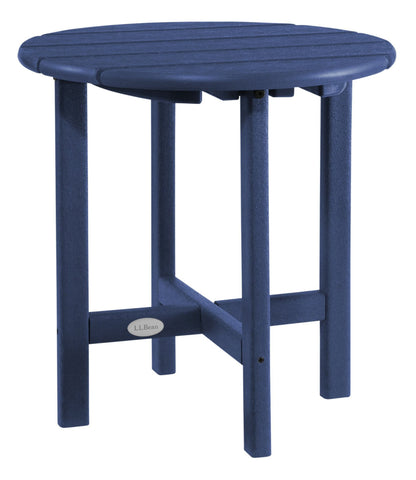 L.L.Bean All-Weather Round Side Table Classic Navy
