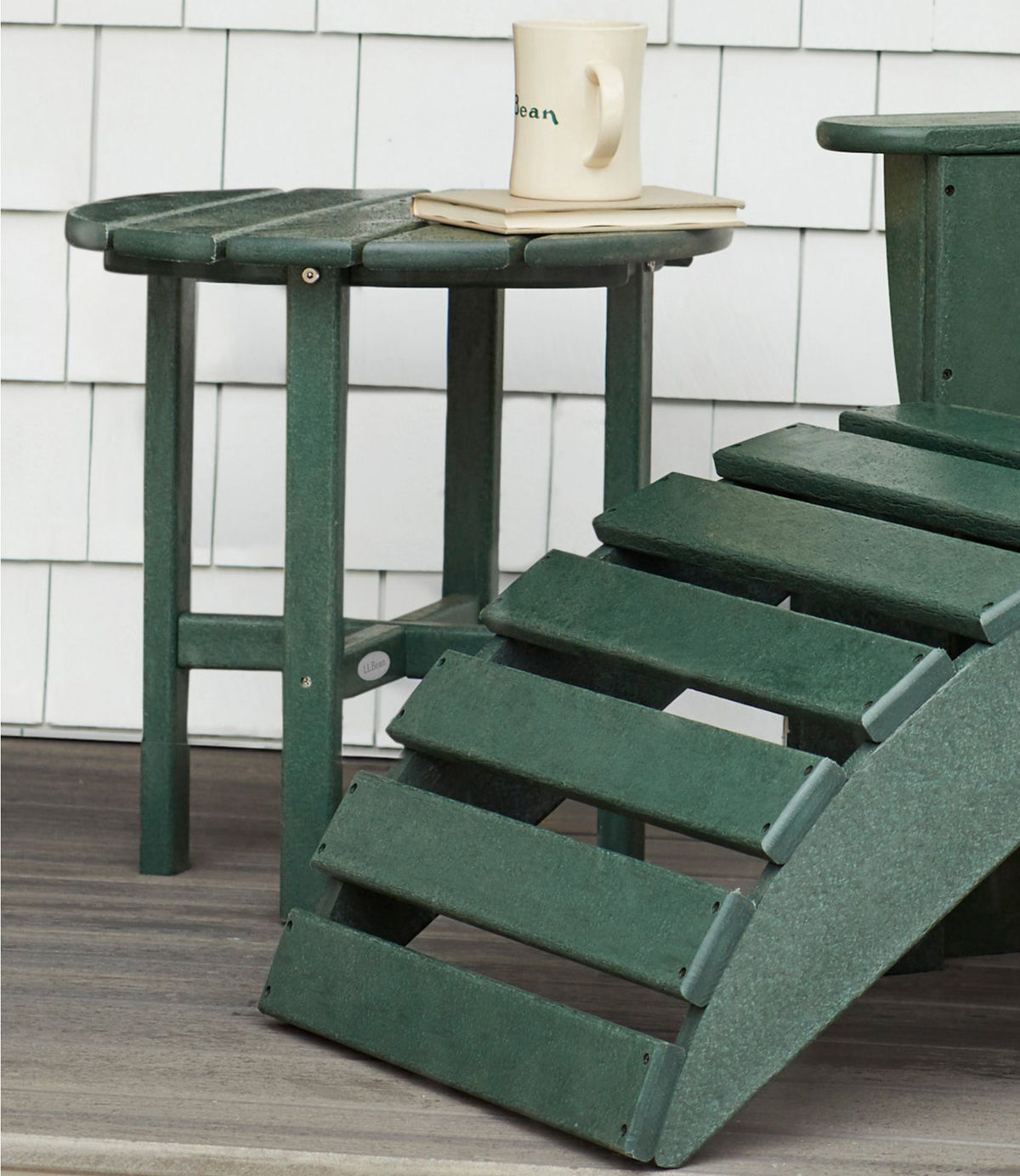 L.L.Bean All-Weather Round Side Table Classic Navy