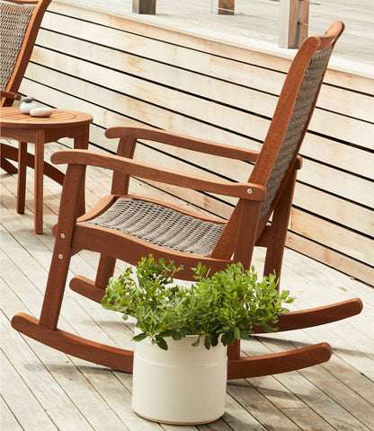 L.L.Bean Wicker Eucalyptus Rocker Natural