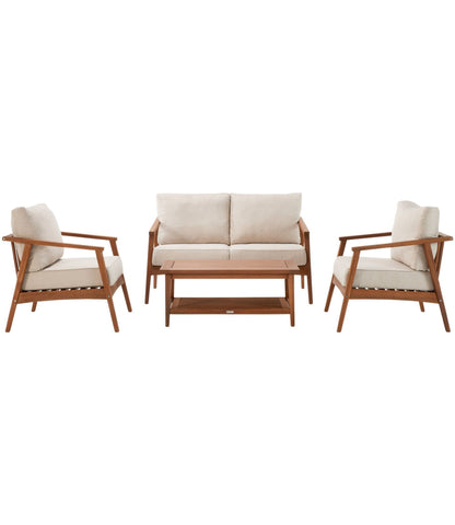 L.L.Bean Eucalyptus 4-Piece Patio Set Natural