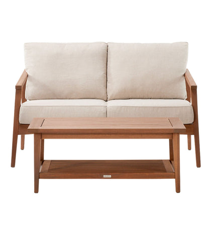 L.L.Bean Eucalyptus 4-Piece Patio Set Natural