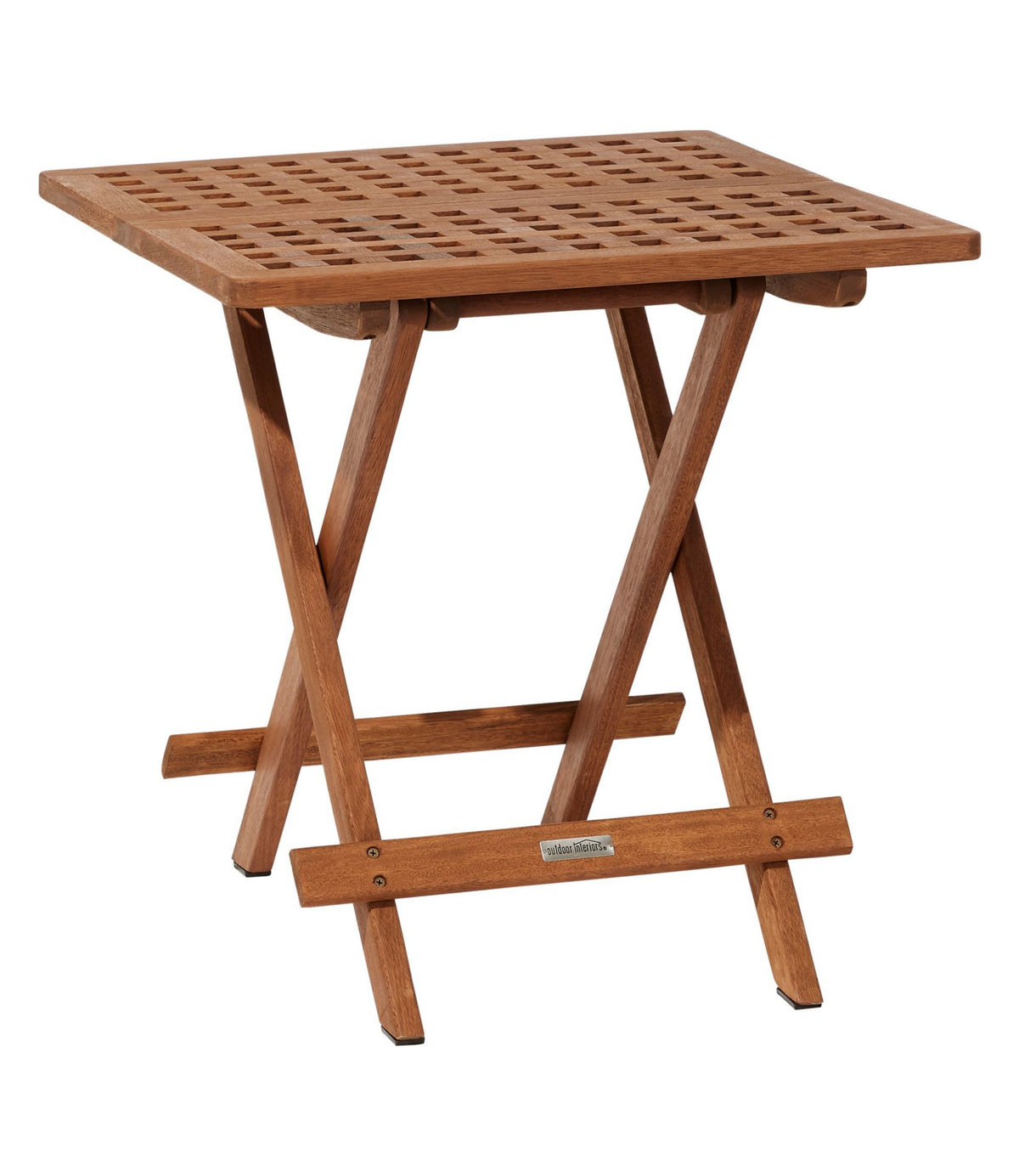 L.L.Bean Eucalyptus Folding Side Table Natural