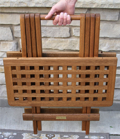 L.L.Bean Eucalyptus Folding Side Table Natural
