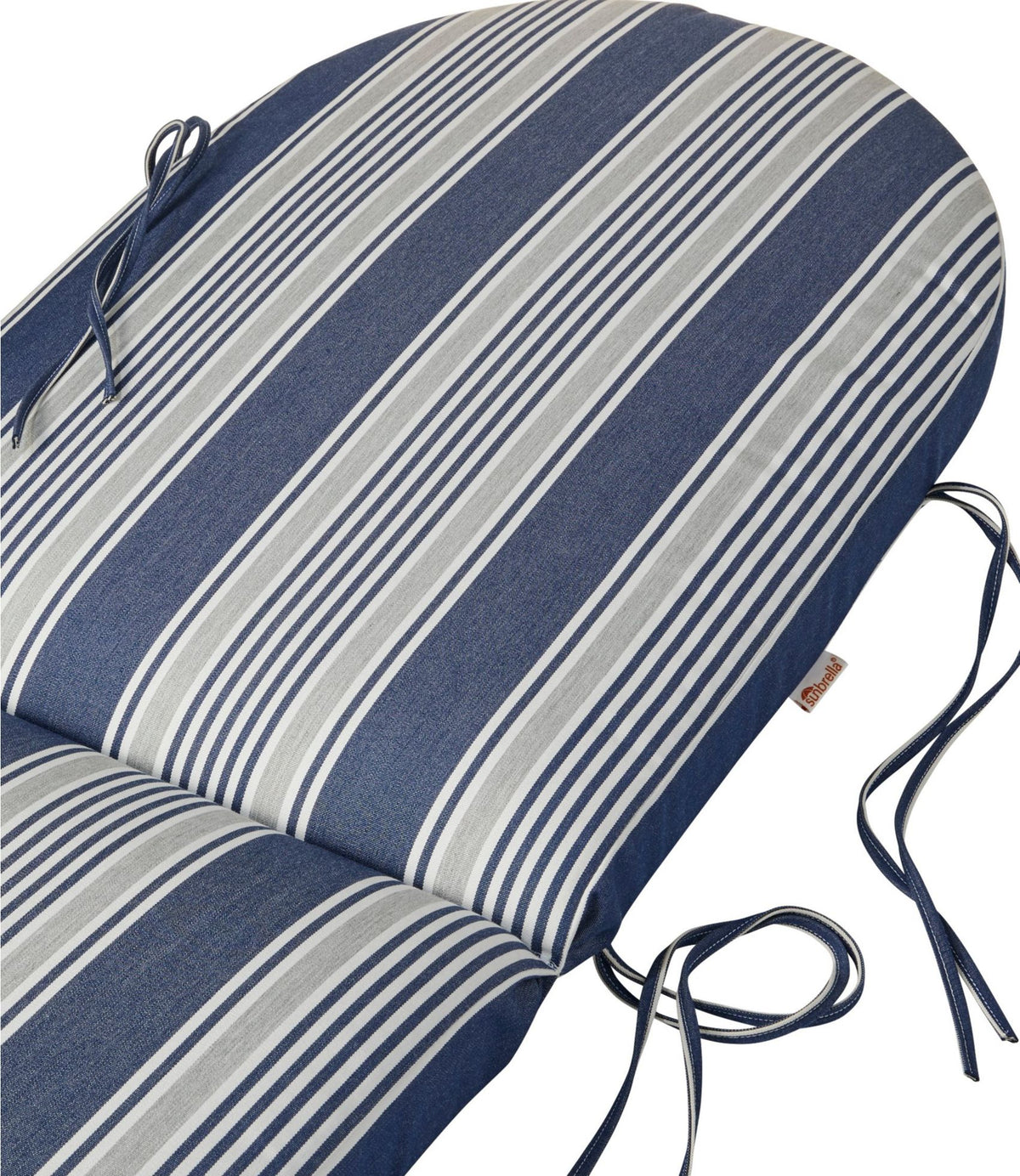 L.L.Bean Casco Bay Adirondack Chair Seat and Back Cushion, Stripe Green/Sand Multi