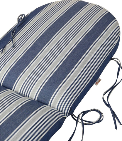 L.L.Bean Casco Bay Adirondack Chair Seat and Back Cushion, Stripe Green/Sand Multi