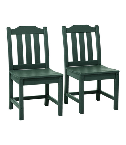 L.L.Bean All-Weather Armless Chair, Set of Two Green