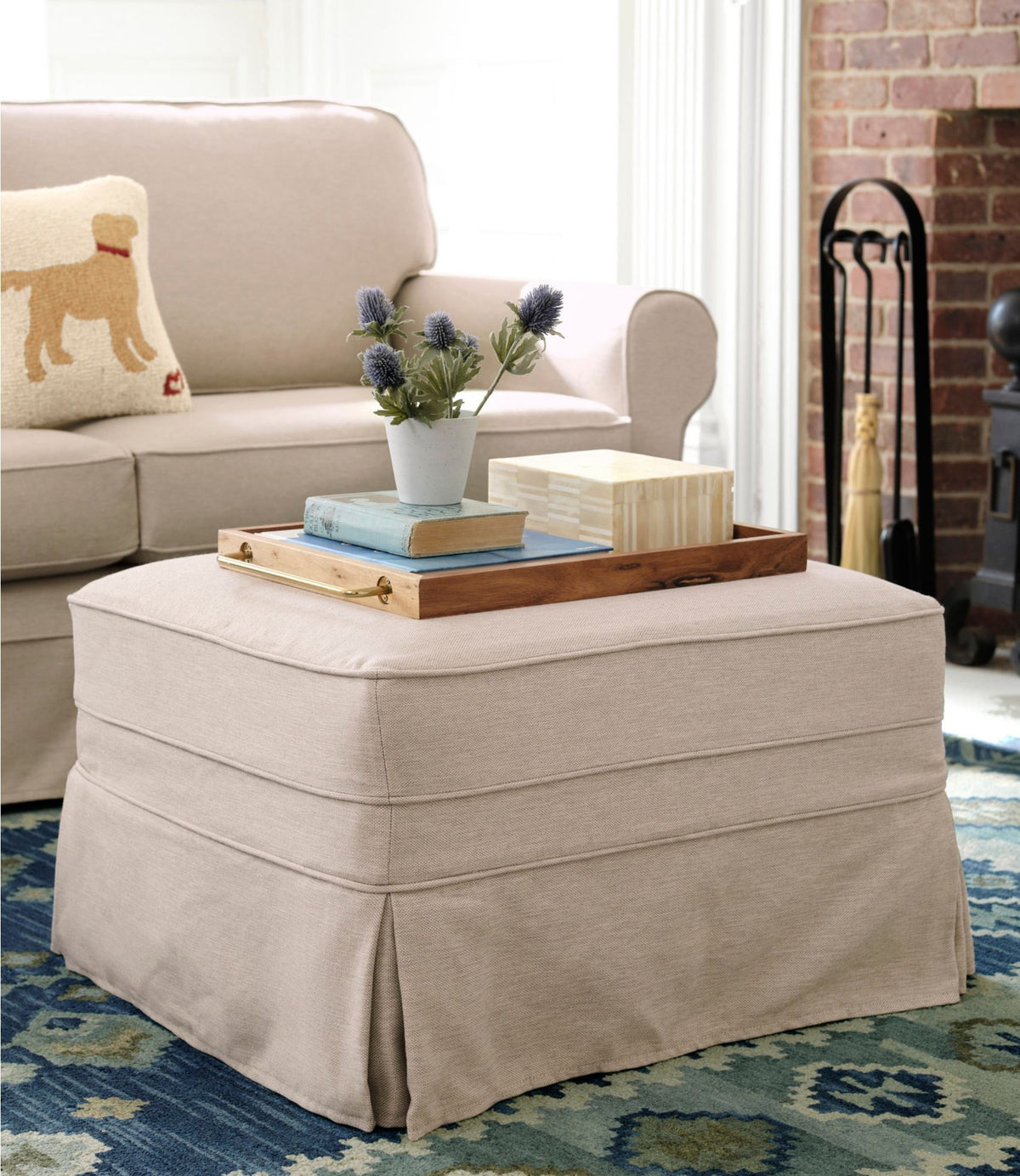 L.L.Bean Pine Point Ottoman Driftwood