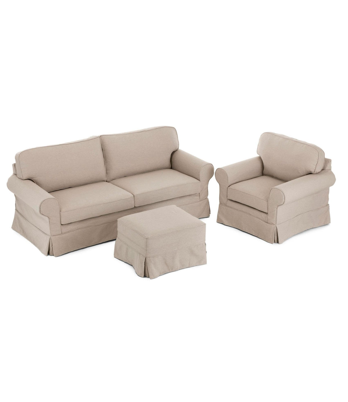 L.L.Bean Pine Point Ottoman Driftwood
