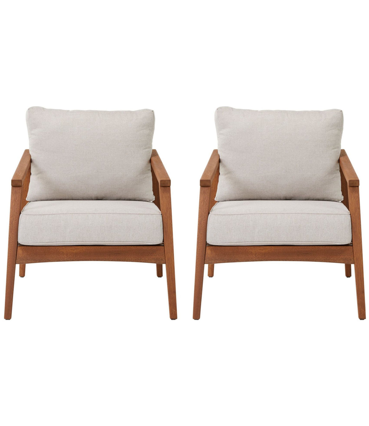 L.L.Bean Eucalyptus Patio Chair, Set of Two Natural