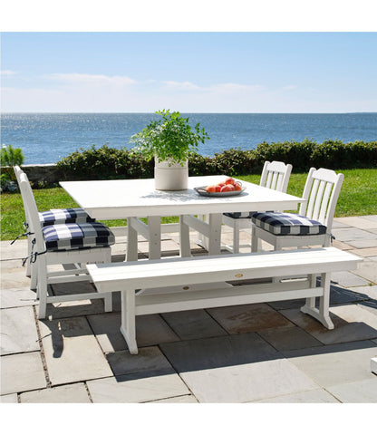 L.L.Bean All-Weather Farmhouse Table, Square, 8-Person Green