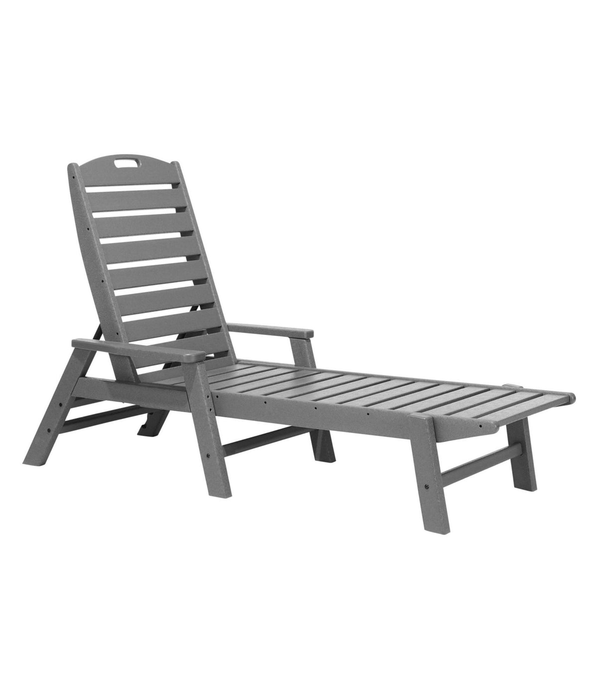 L.L.Bean All-Weather Chaise Lounger with Arms Slate Gray