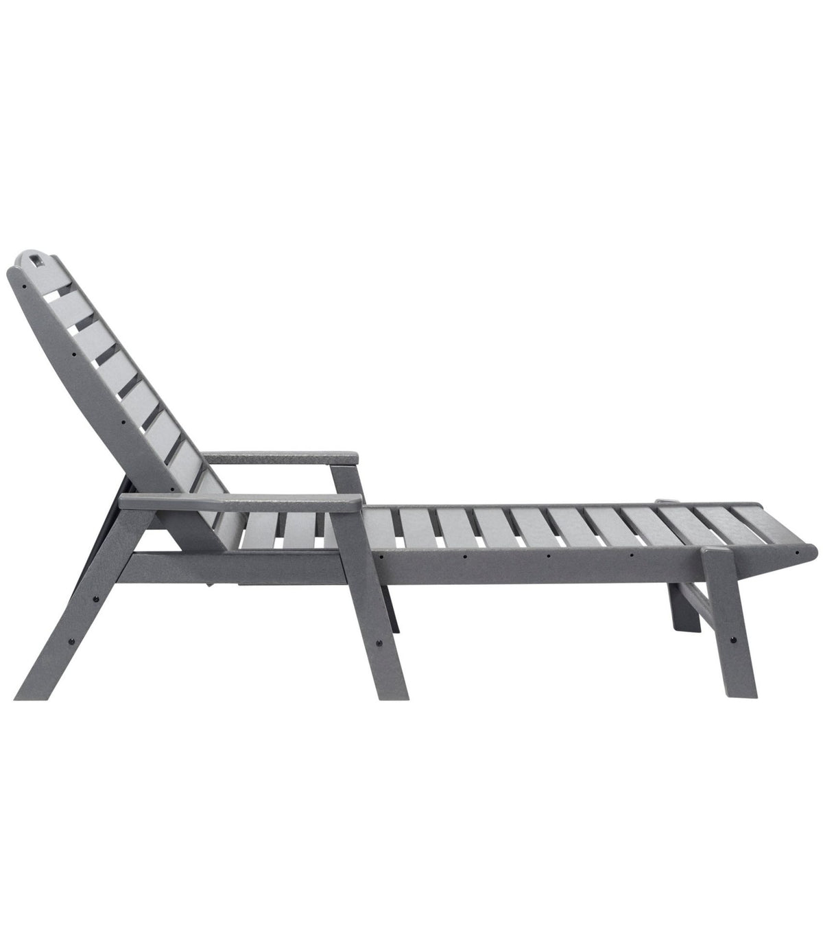 L.L.Bean All-Weather Chaise Lounger with Arms Slate Gray
