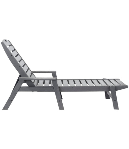 L.L.Bean All-Weather Chaise Lounger with Arms Slate Gray