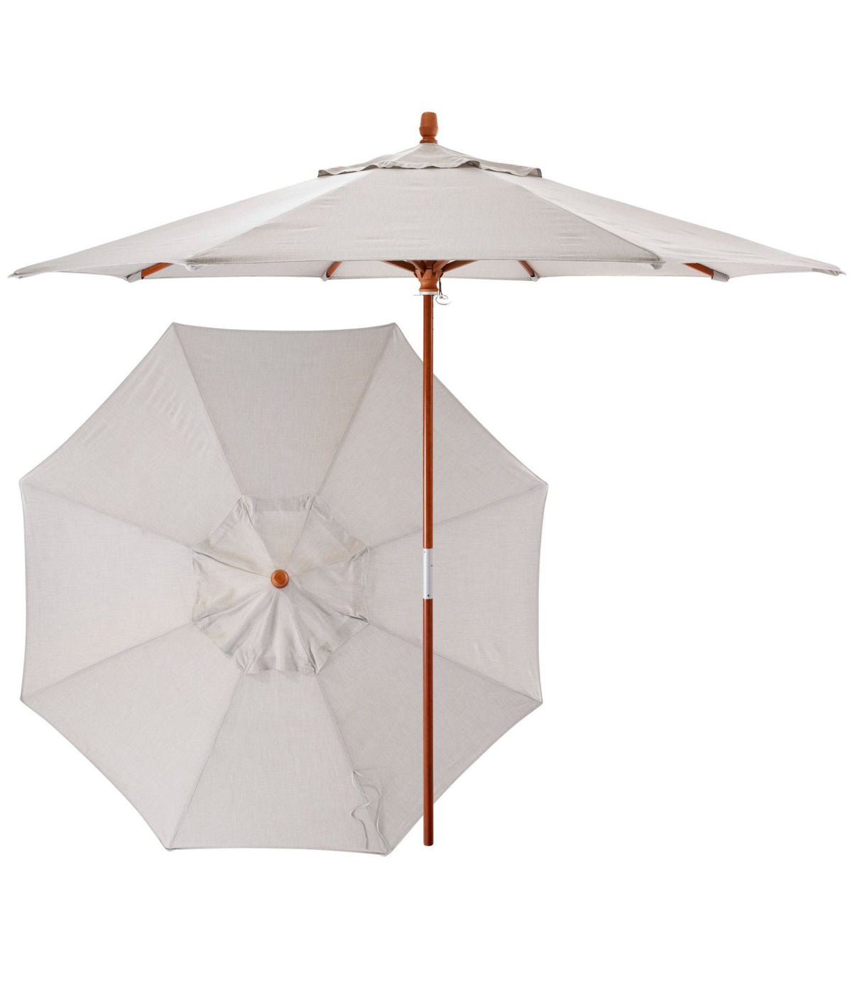 L.L.Bean Sunbrella Market Umbrella, Wood Gray