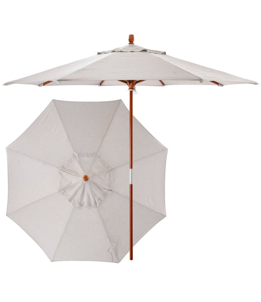 L.L.Bean Sunbrella Market Umbrella, Wood Gray