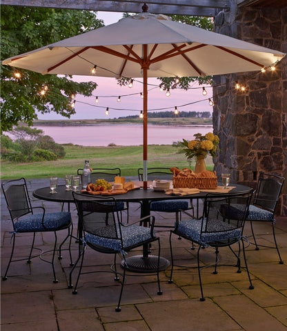 L.L.Bean Sunbrella Market Umbrella, Wood Gray