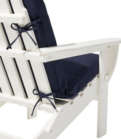 L.L.Bean Adirondack Chair Seat and Back Textured Cushion Navy