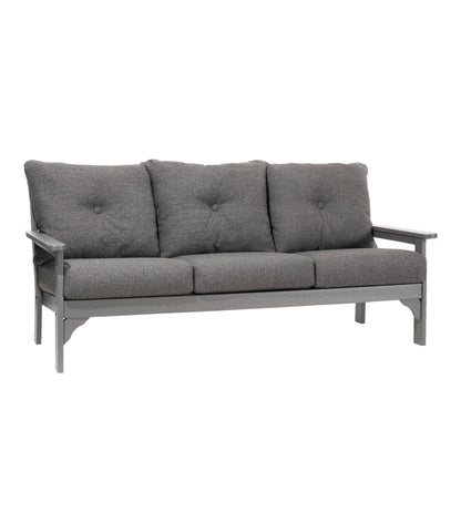 L.L.Bean All-Weather Patio Sofa with Textured Cushion, Slate Gray Heathered Charcoal