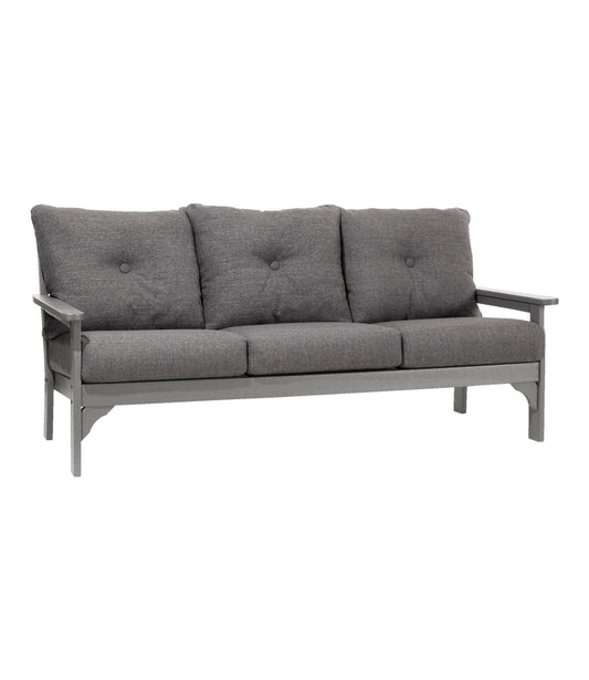 L.L.Bean All-Weather Patio Sofa with Textured Cushion, Slate Gray Heathered Charcoal