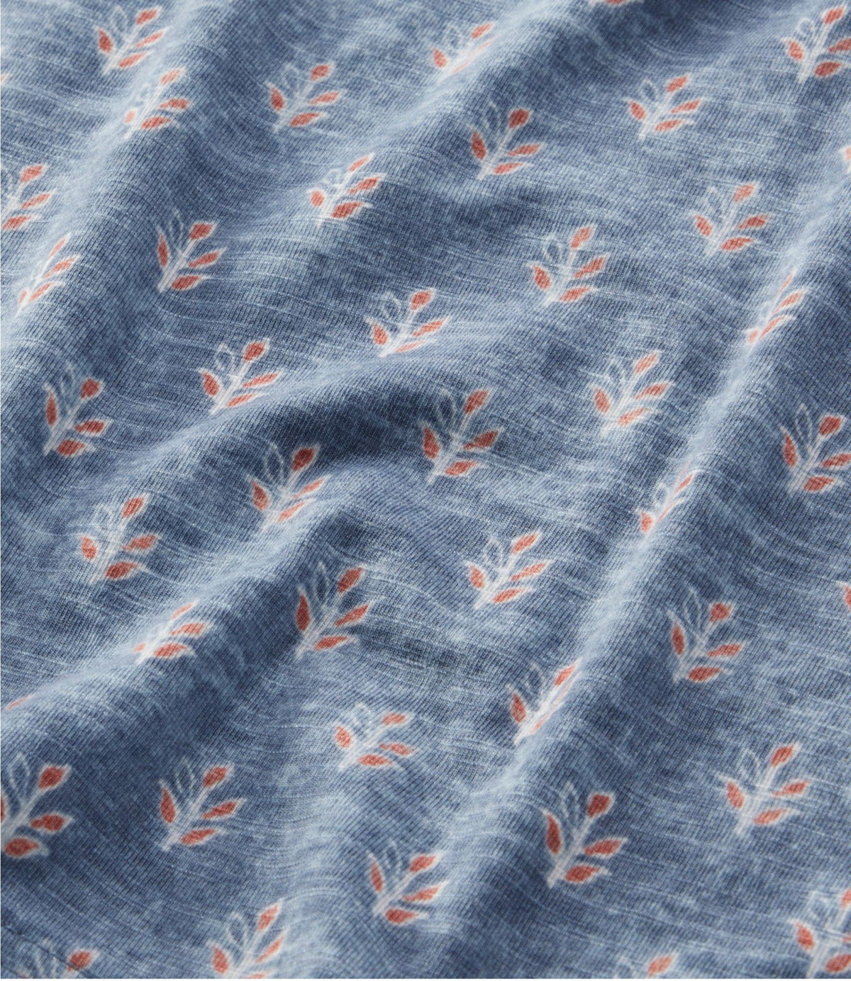 L.L.Bean Women's Camden Hills Tee, Three-Quarter-Sleeve Print Indigo Sunwashed Batik