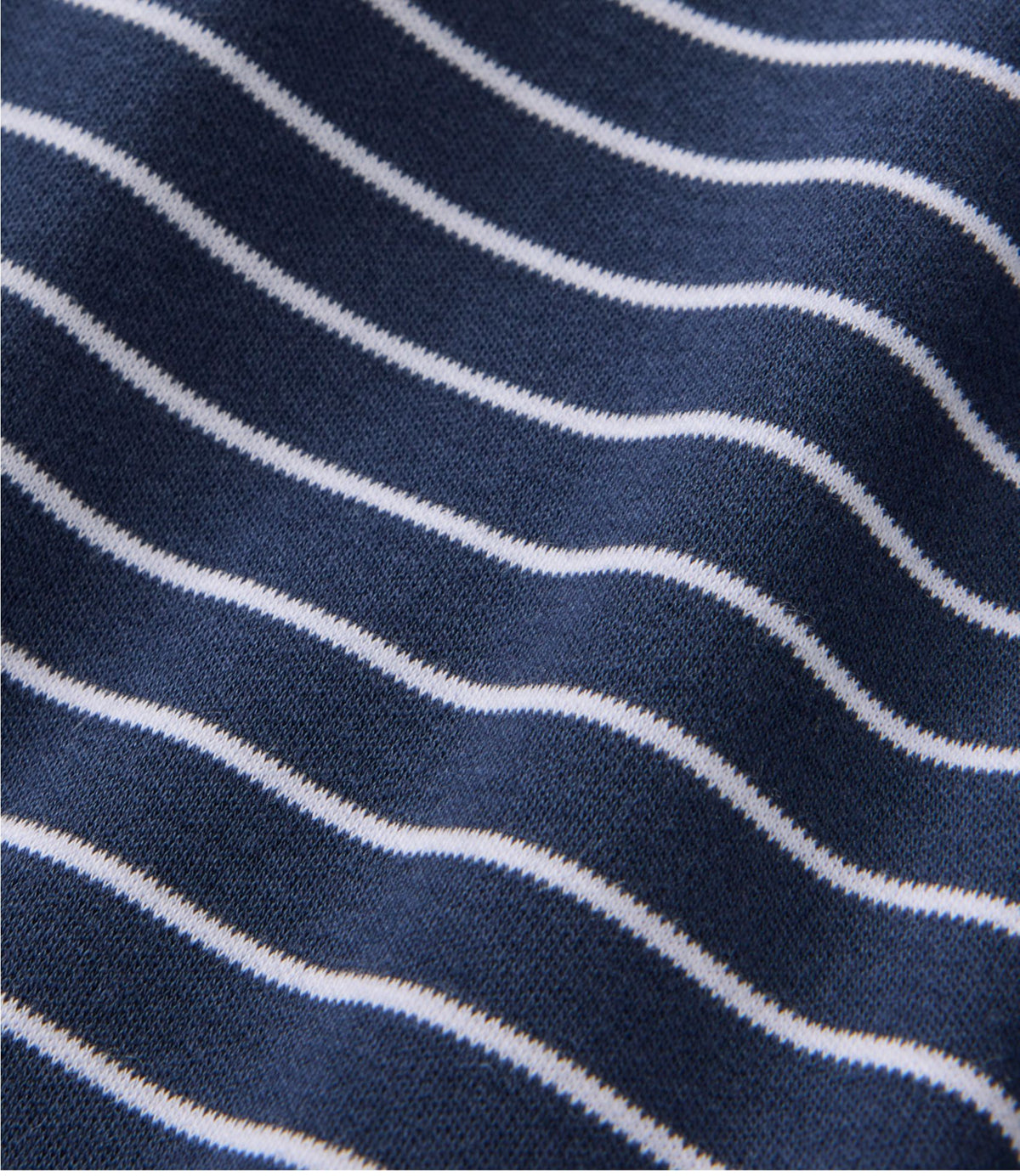 L.L.Bean Women's Pima Cotton Tee, Short-Sleeve Crewneck Stripe Raven Blue/White