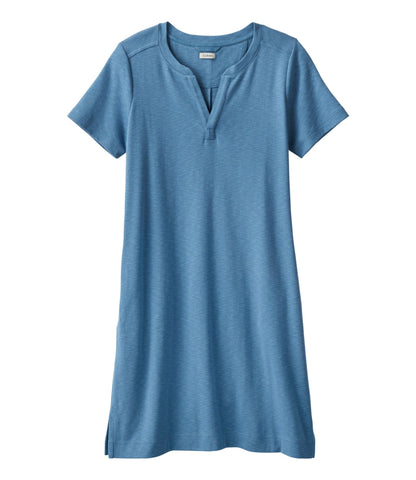 L.L.Bean Women's Rocky Coast Slub-Knit Splitneck Dress