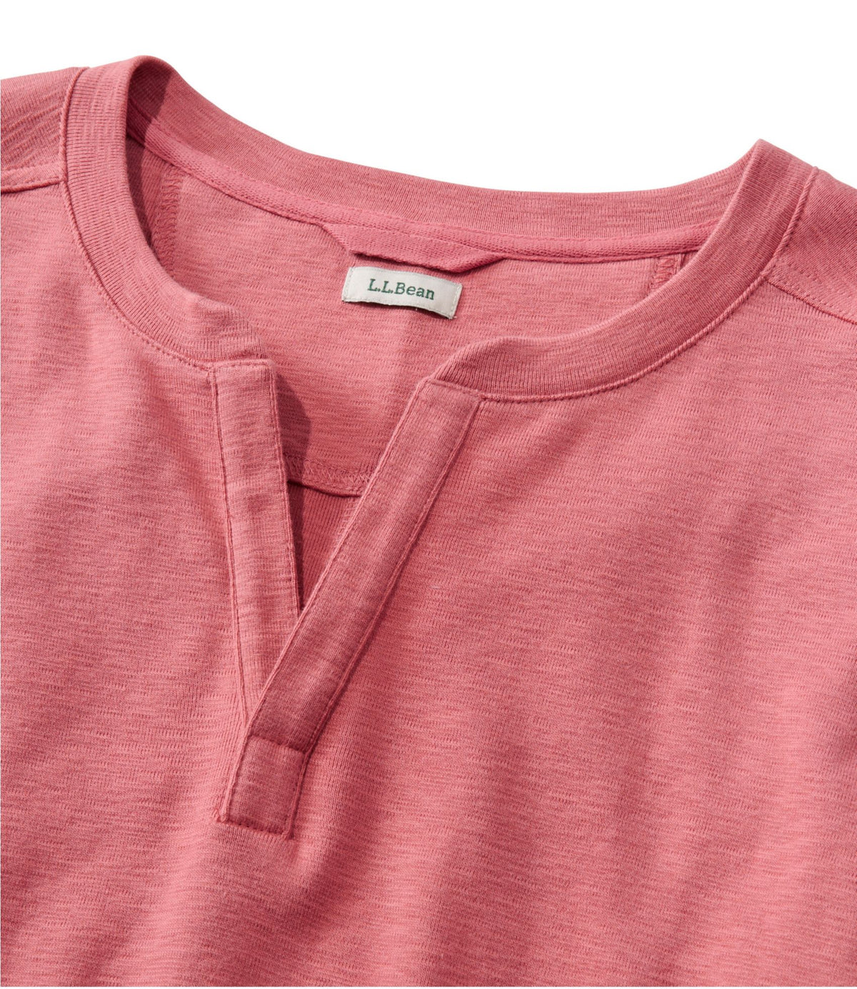 L.L.Bean Women's Rocky Coast Slub-Knit Splitneck Dress