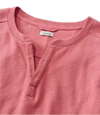 L.L.Bean Women's Rocky Coast Slub-Knit Splitneck Dress