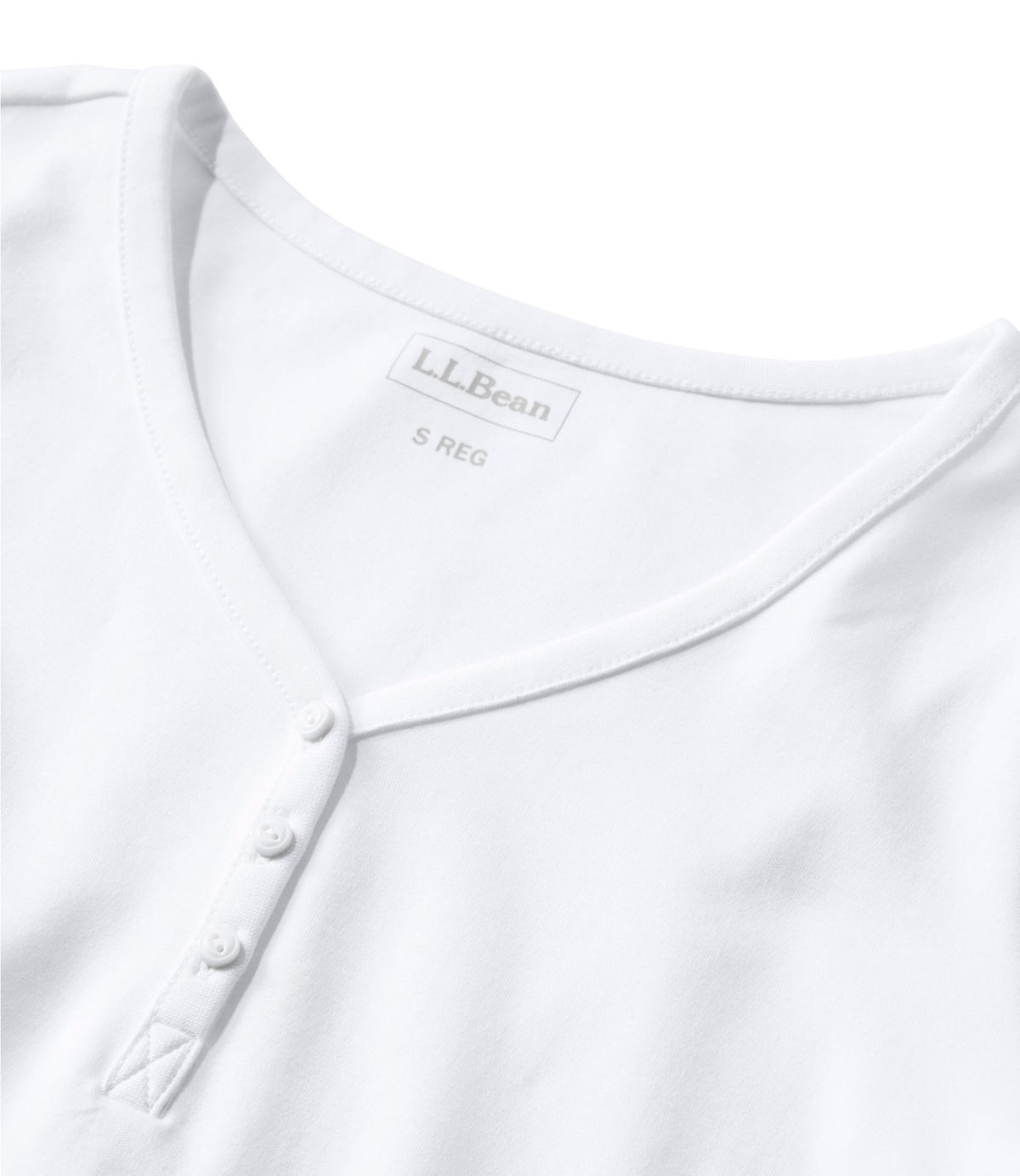 L.L.Bean Women's L.L.Bean V-Neck Henley, Long-Sleeve Brightwater Blue