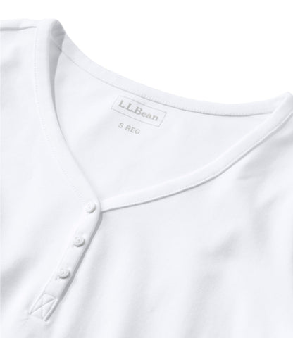 L.L.Bean Women's L.L.Bean V-Neck Henley, Long-Sleeve Brightwater Blue